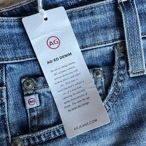 NWT AG Jeans Sophia High-Rise Raw Hem Straight Ankle Jeans in color “16 years” - Picture 6 of 6